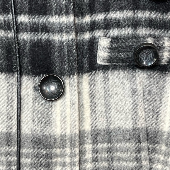 Green With Envy Coat Womens Large Black Wool Blend Jacket Lined Pockets Buttons - Picture 10 of 14